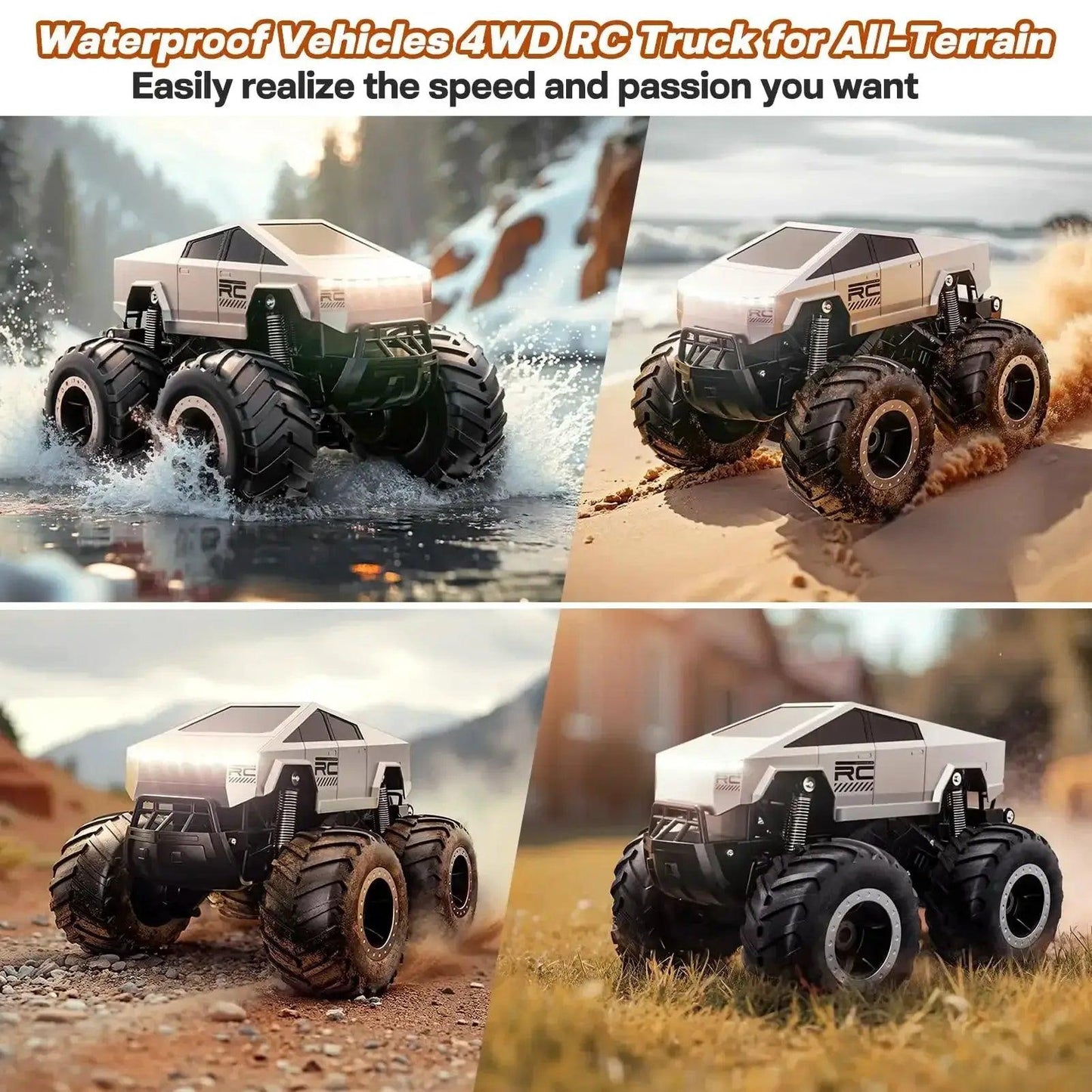  Amphibious 4WD RC Truck All Terrain Off Road Vehicle -  ToylandEU™