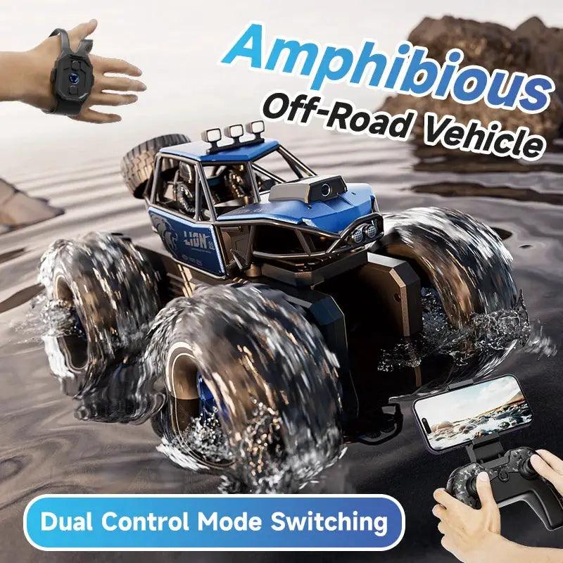  Amphibious RC Car 4WD Waterproof Stunt Truck For Kids -  ToylandEU™