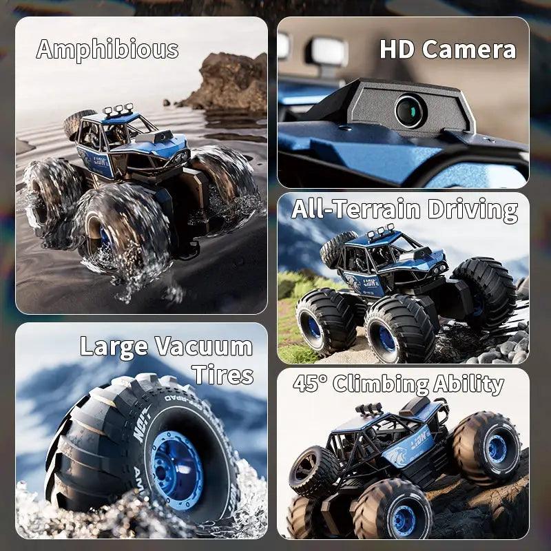  Amphibious RC Car 4WD Waterproof Stunt Truck For Kids -  ToylandEU™