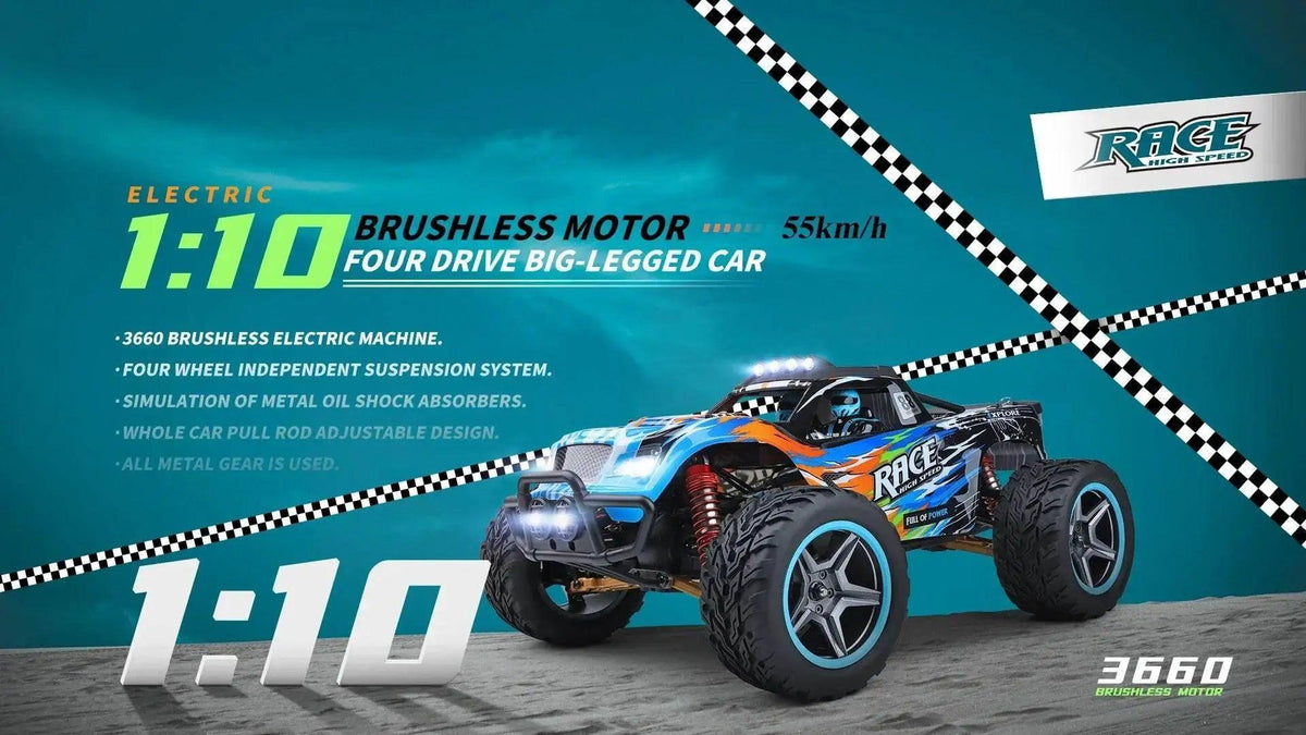  RC Extreme Speed WLtoys 1/10 4WD Brushless RC Drift Truck - 55KM/H Fun! -  ToylandEU™