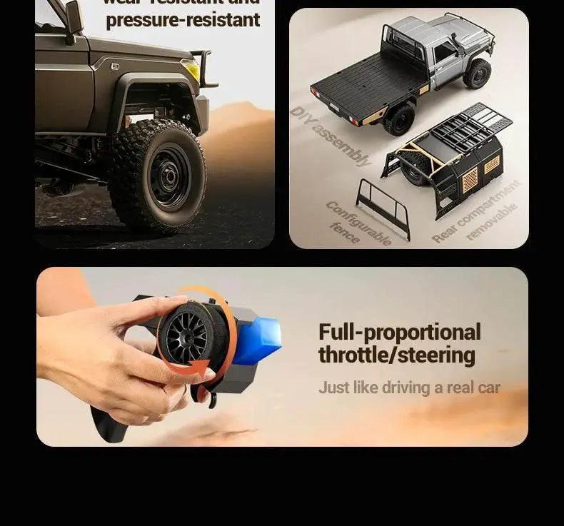  RC JJRC MN82 1:12 Scale 4x4 Remote Control Pickup Truck with LED Lights - Simulation Model for Kids & Hobbyists -  ToylandEU™
