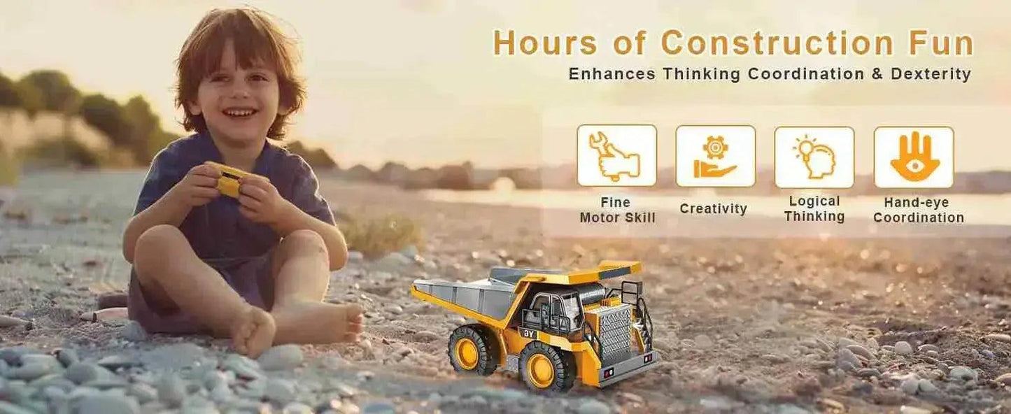  Remote Control Dump Truck Toy With Light And Sound -  ToylandEU™