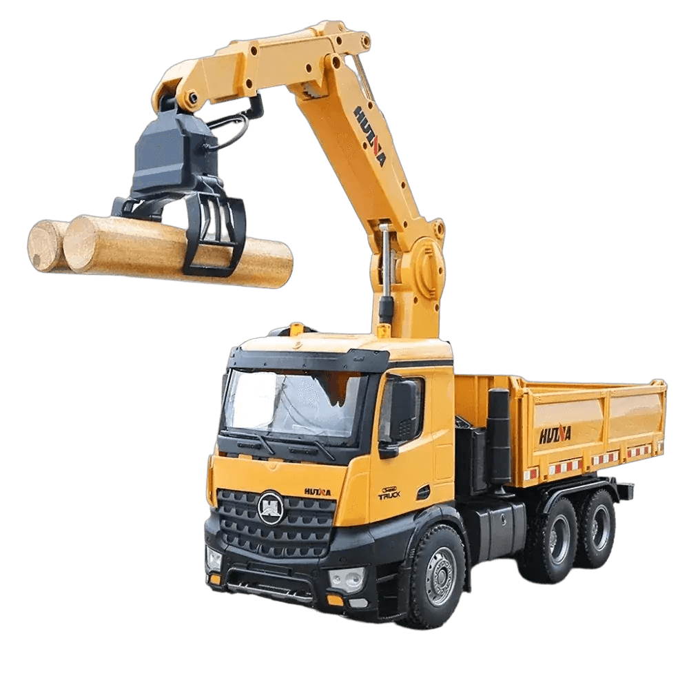  RC 1/14 Scale Remote Control Dump Truck with Crane & Grabber for Kids -  ToylandEU™