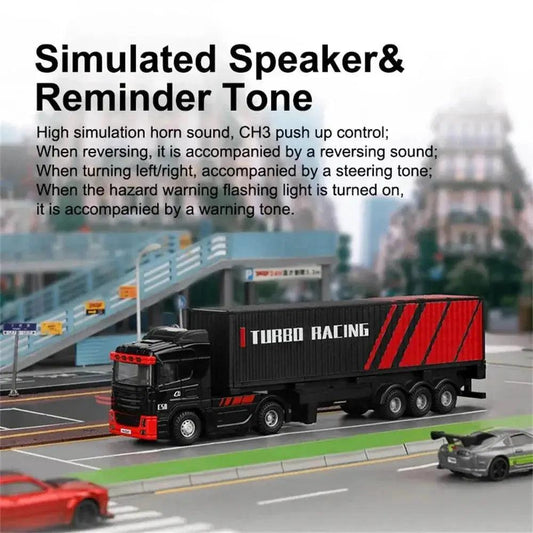 RC Turbo Racing C50 1/76 4WD RC Semi-Truck with LED Lights & Sounds -  ToylandEU™