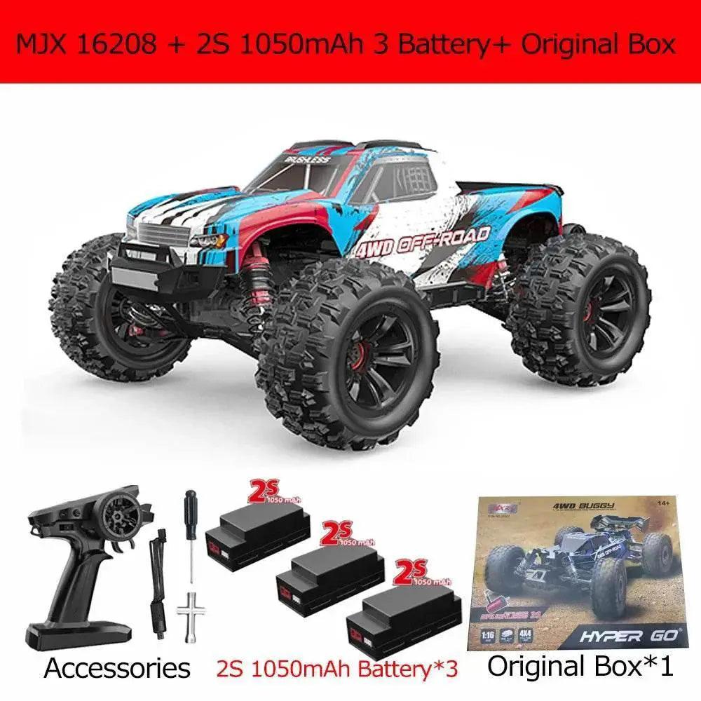  RC Ultra-Fast 4WD Brushless Off-Road RC Truck - Hyper GO MJX 16208 V2.0 -  ToylandEU™