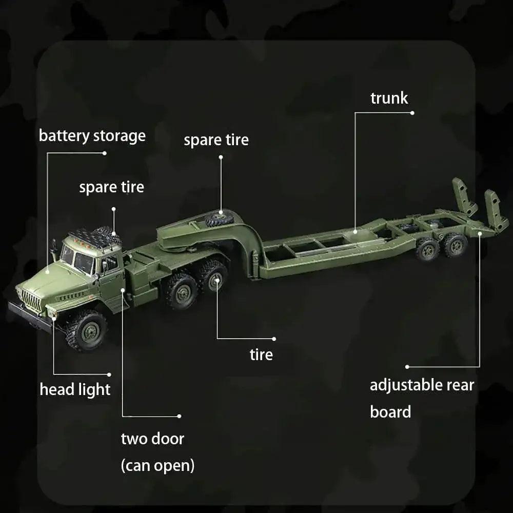  RC 1/16 Scale WPL B36-3 6WD Military RC Truck with Trailer - Off-Road Adventure -  ToylandEU™