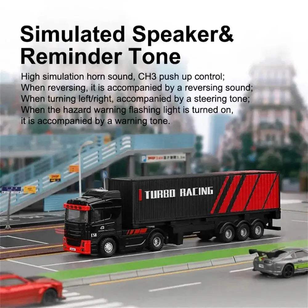  RC Turbo Racing C50 1/76 4WD RC Semi-Truck with LED Lights & Sounds -  ToylandEU™