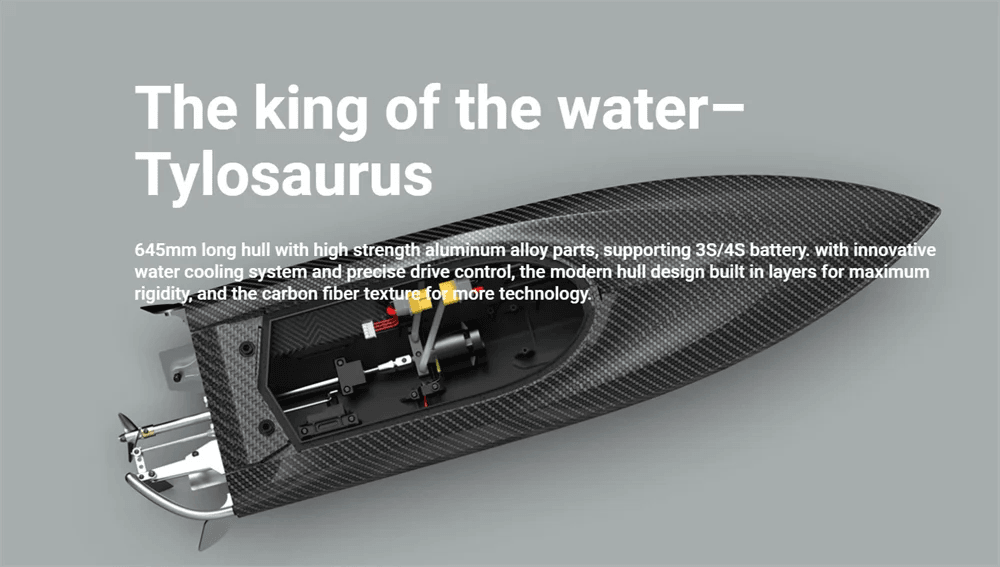 RC UDIRC UDI022 2.4G 4CH High-Speed Brushless RC Boat with LED Lights and Reverse Water Cooling System - ToylandEU