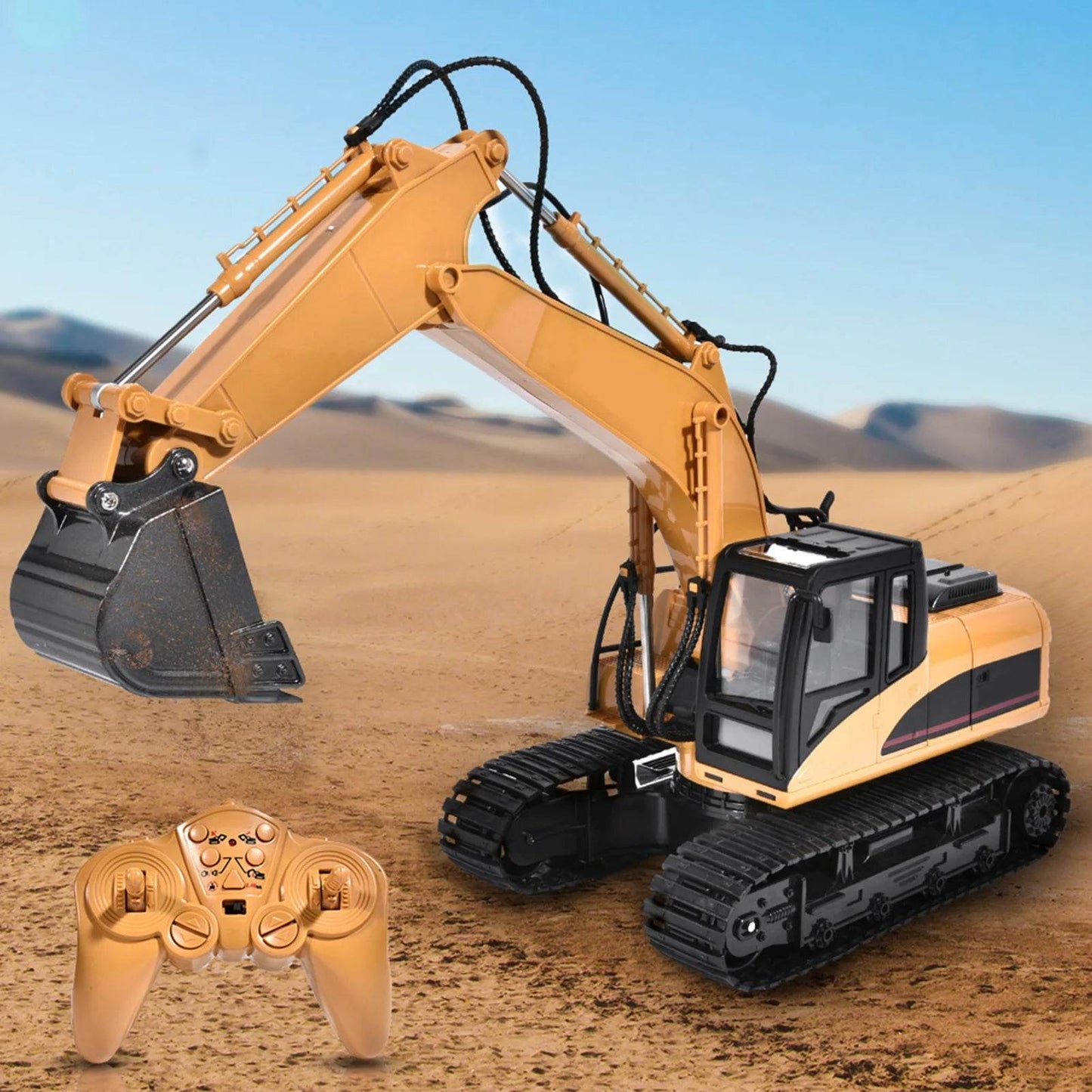 RC Ultimate 15-Channel Remote Control Excavator Truck - 1/14 Scale Fun! - ToylandEU