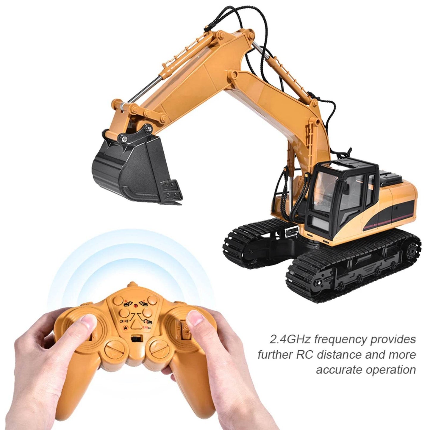 RC Ultimate 15-Channel Remote Control Excavator Truck - 1/14 Scale Fun! - ToylandEU