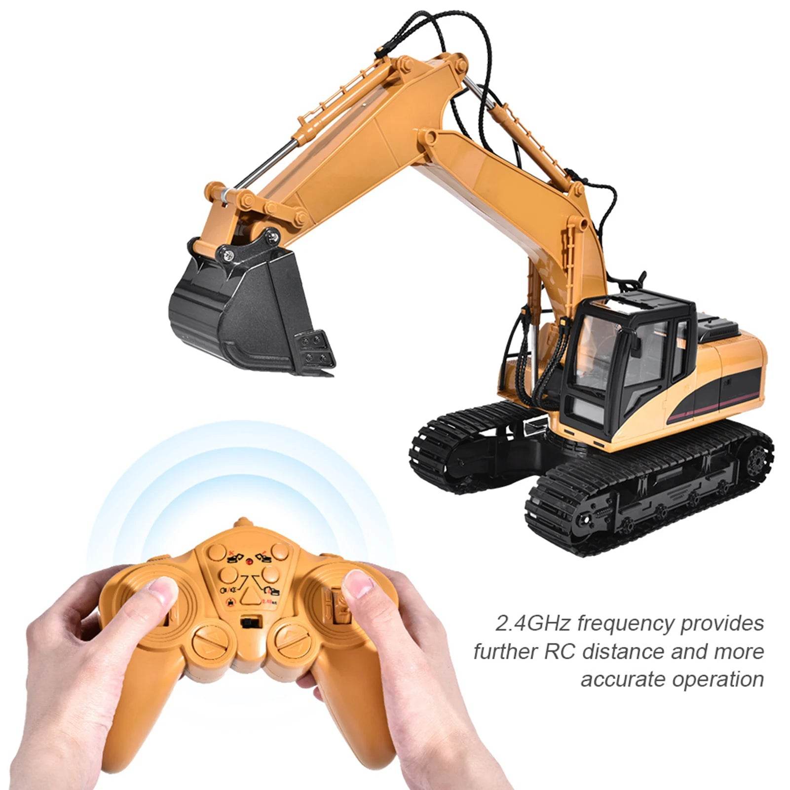 RC Ultimate 15-Channel Remote Control Excavator Truck - 1/14 Scale Fun! - ToylandEU