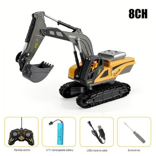 RC Ultimate 2.4GHz 8-Channel RC Excavator Toy - Fun for All Ages! - ToylandEU