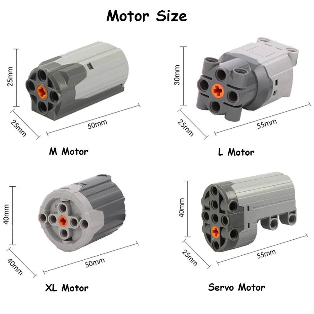RC Ultimate 5-Piece Power Functions Motor Set with Remote Control - ToylandEU