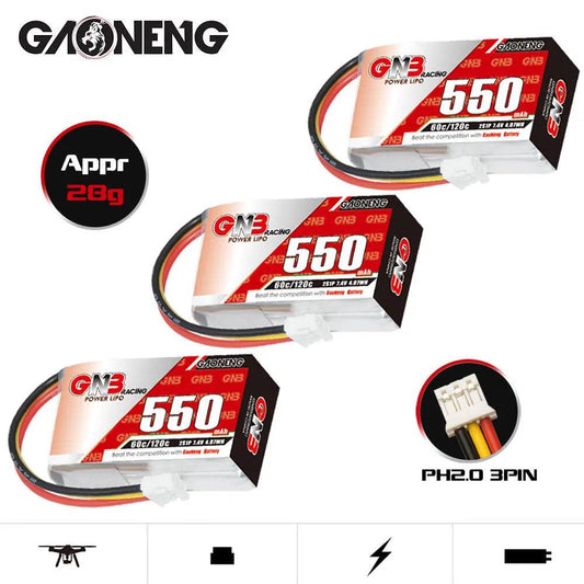 RC Ultimate RC Racing Performance Lipo Battery - 7.4v 550mAh, High-Speed 60c/120c Discharge - ToylandEU