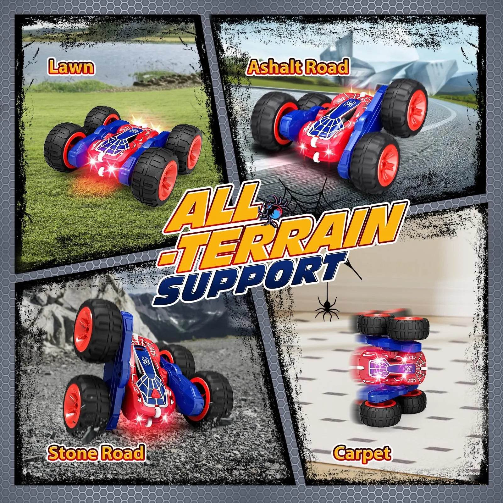 RC Ultimate Stunt Spider RC Car for Kids – 4WD, 360° Flips & Type-C Charge - ToylandEU