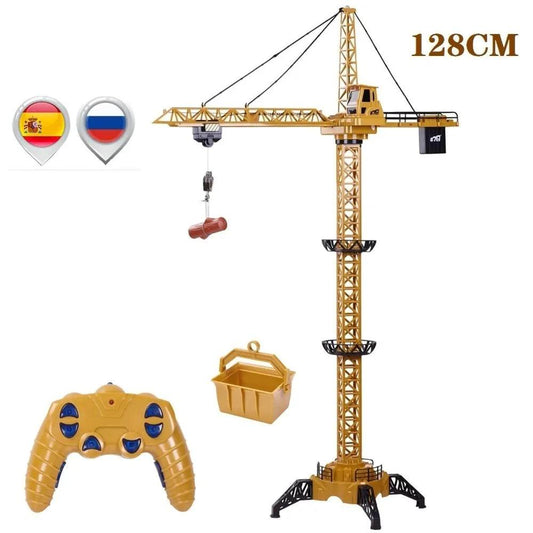 RC Upgraded 6-Channel Remote Control Construction Crane Toy - ToylandEU