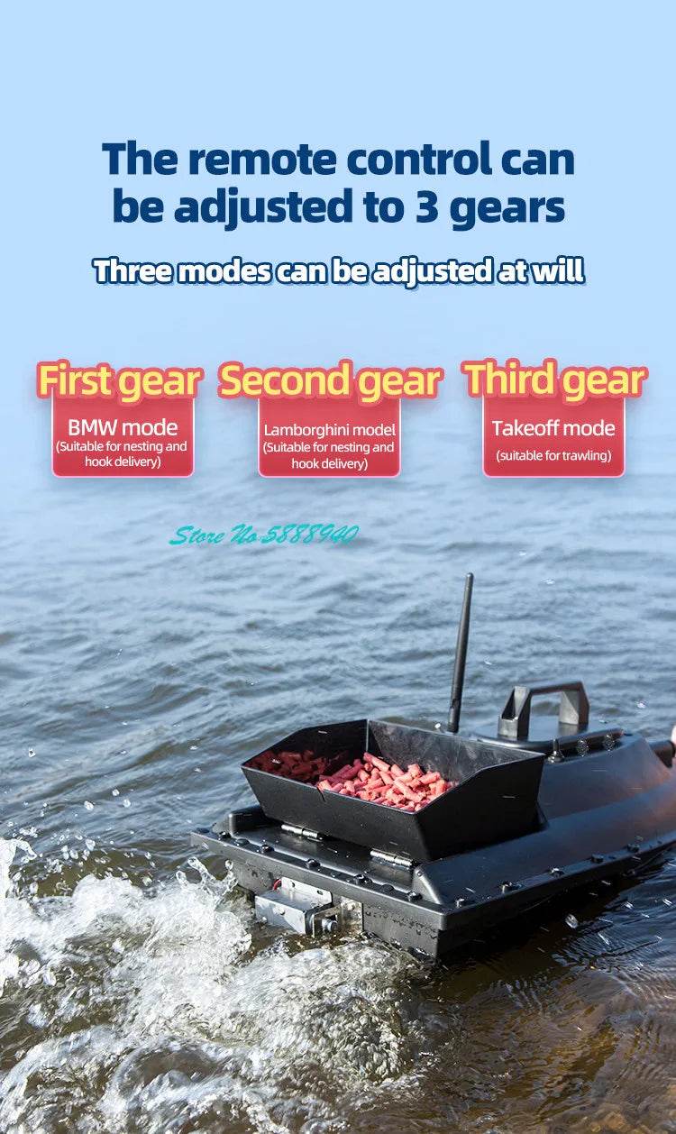 RC Upgraded 600M GPS Remote Control Fishing Bait Boat with Auto Return & Solenoid Valve - 55CM, 2.5KG - ToylandEU