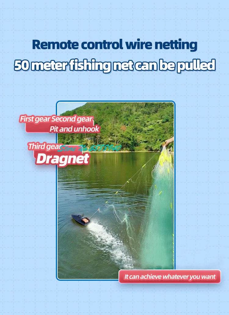 RC Upgraded 600M GPS Remote Control Fishing Bait Boat with Auto Return & Solenoid Valve - 55CM, 2.5KG - ToylandEU