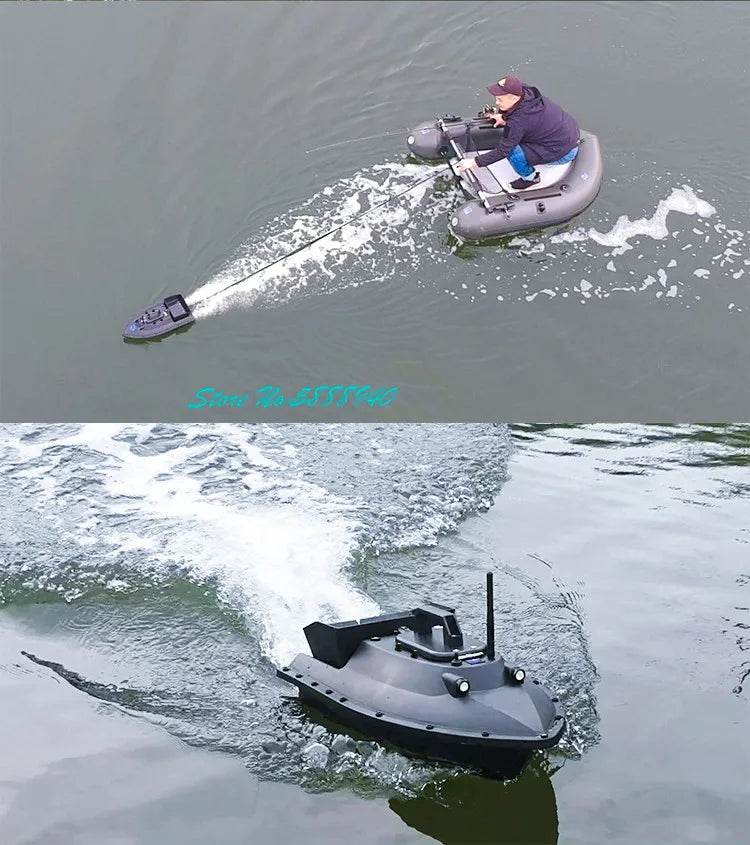 RC Upgraded 600M GPS Remote Control Fishing Bait Boat with Auto Return & Solenoid Valve - 55CM, 2.5KG - ToylandEU