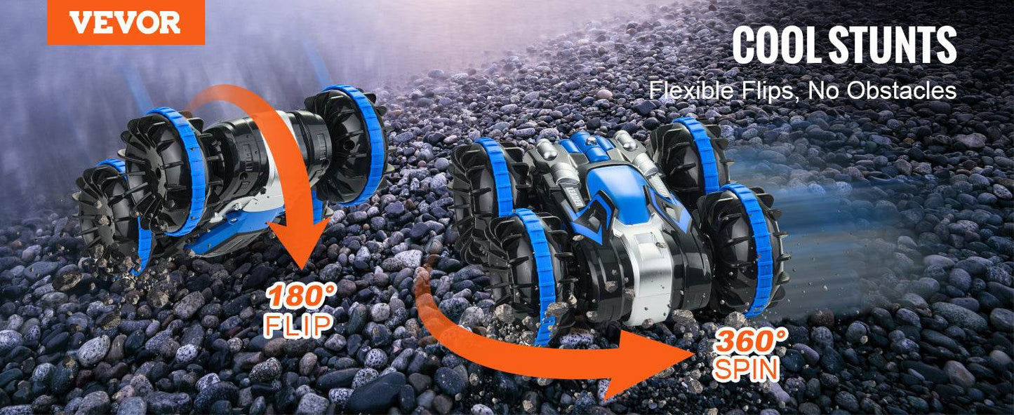 RC VEVOR 2-in-1 Amphibious Remote Control Car and Boat - 360° Stunt Capable, 12 km/h Speed, Ideal Water & Beach Toy for Boys - ToylandEU