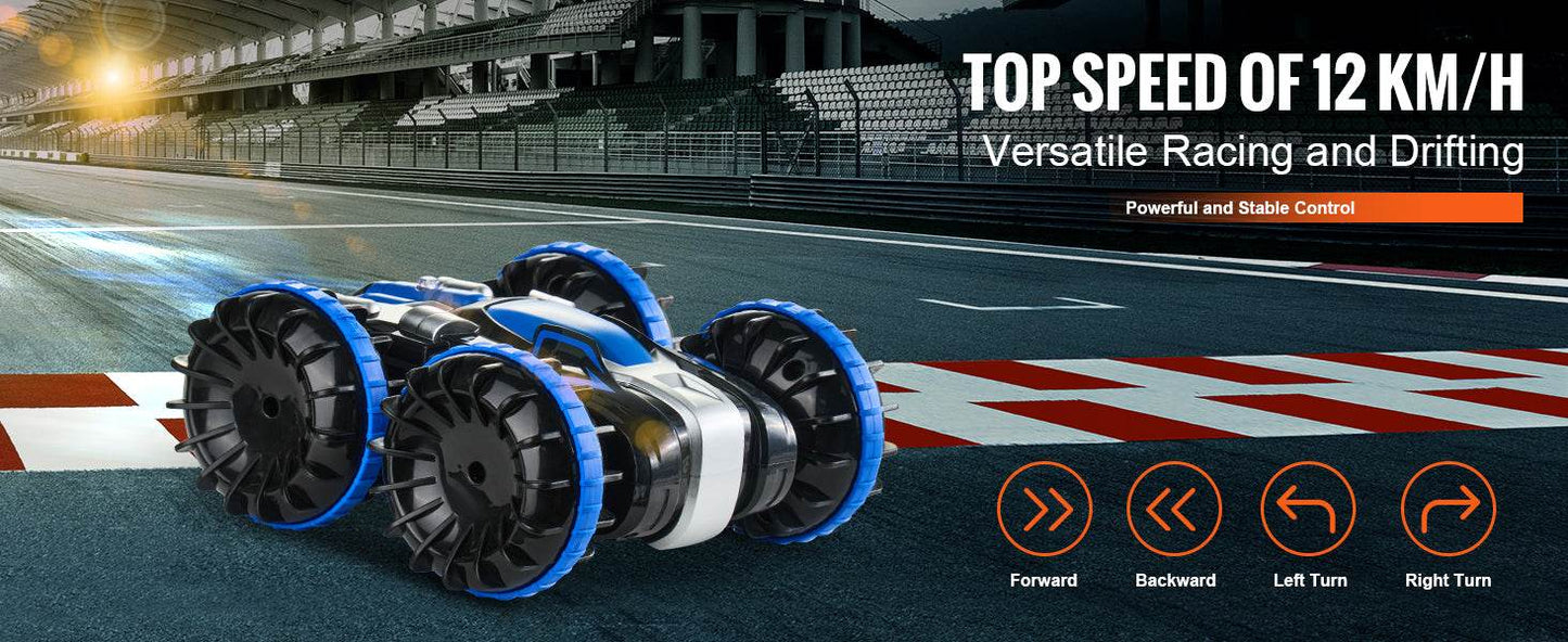 RC VEVOR 2-in-1 Amphibious Remote Control Car and Boat - 360° Stunt Capable, 12 km/h Speed, Ideal Water & Beach Toy for Boys - ToylandEU