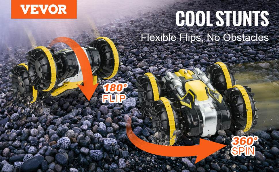 RC VEVOR High-Speed Amphibious Remote Control Car Boat - 2.4GHz Water Racing Toy for Kids, 12 km/h, Perfect for Birthdays - ToylandEU