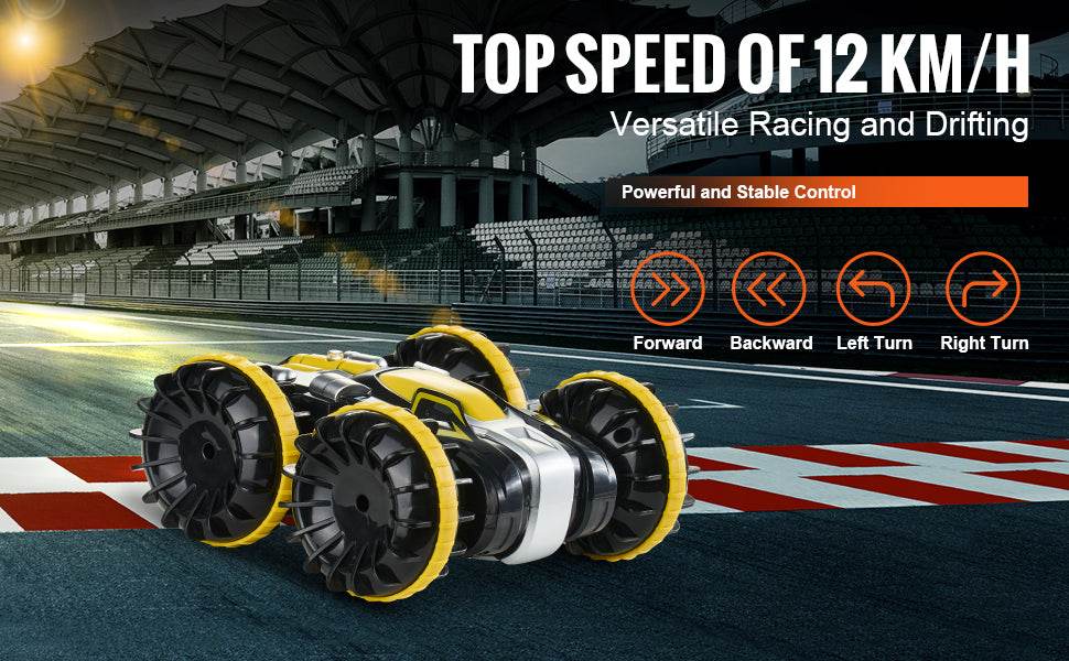 RC VEVOR High-Speed Amphibious Remote Control Car Boat - 2.4GHz Water Racing Toy for Kids, 12 km/h, Perfect for Birthdays - ToylandEU