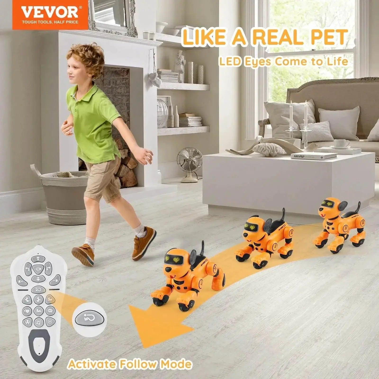  RC VEVOR Interactive Programmable Robotic Dog Toy for Kids - Singing, Dancing, and Remote Control Fun for Ages 3+ -  ToylandEU™
