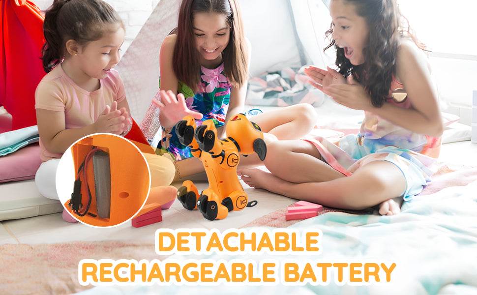 RC VEVOR Interactive Programmable Robotic Dog Toy for Kids - Singing, Dancing, and Remote Control Fun for Ages 3+ - ToylandEU