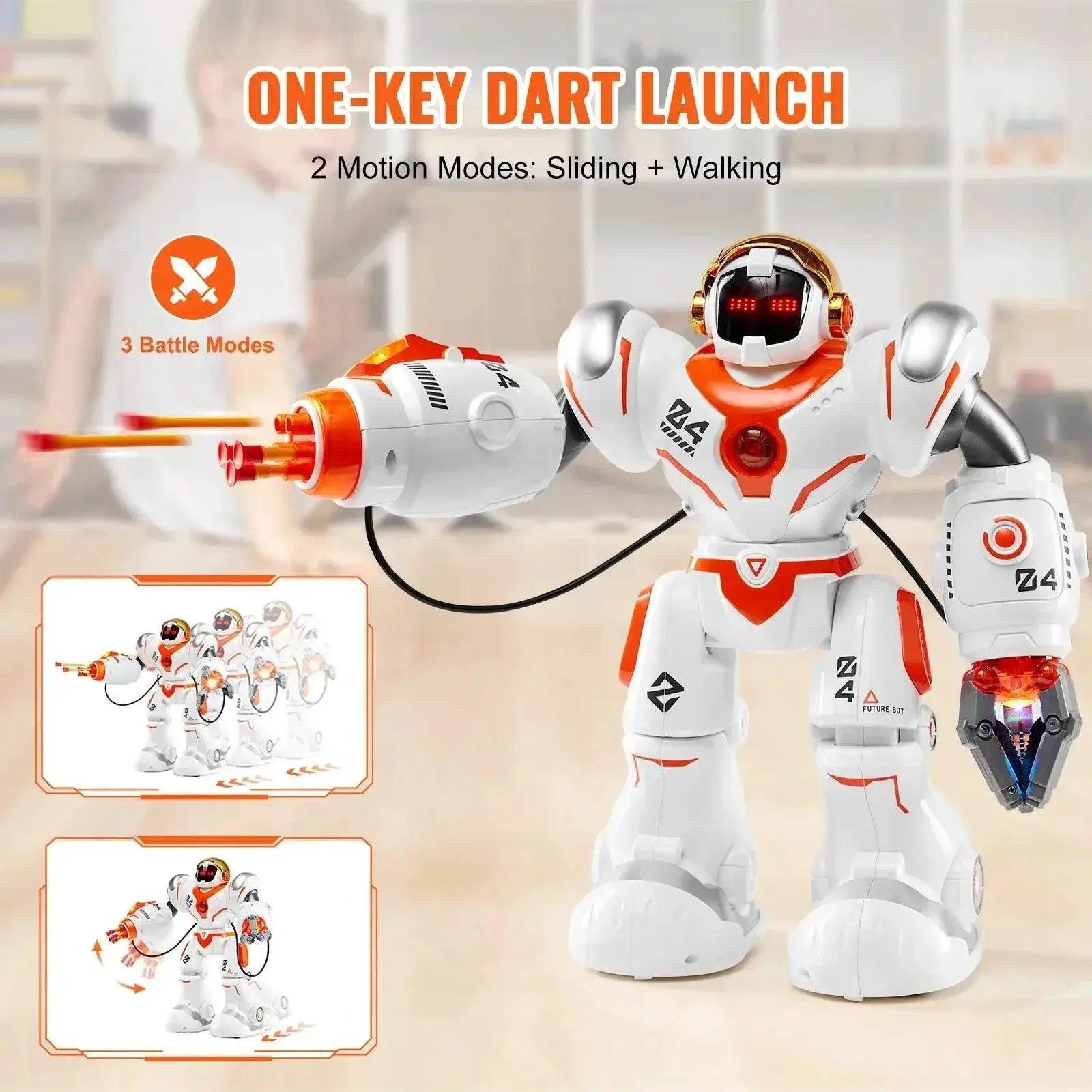  RC VEVOR Interactive Remote Control Battle Robot for Kids - Programmable Dancing and Walking Toy with Bullets -  ToylandEU™
