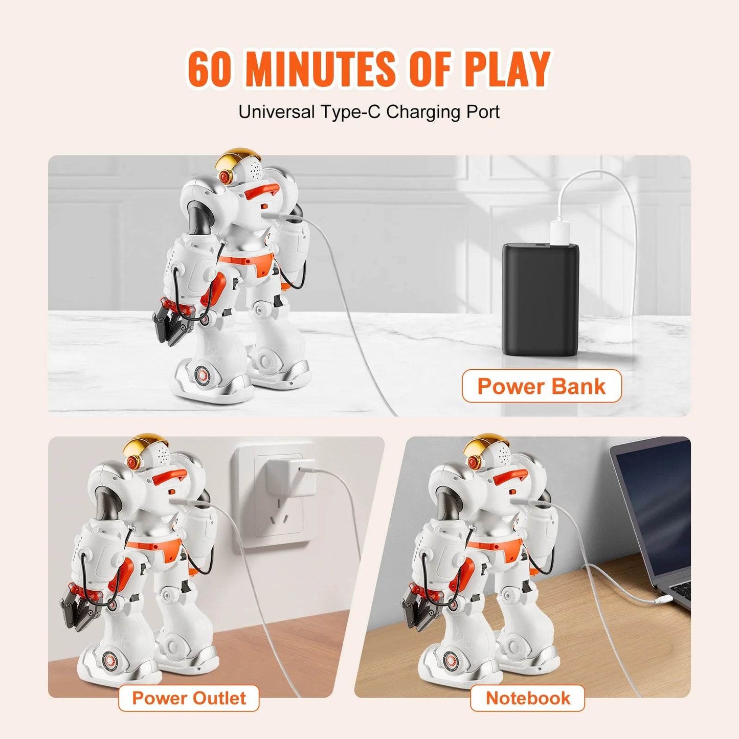 RC VEVOR Interactive Remote Control Battle Robot for Kids - Programmable Dancing and Walking Toy with Bullets - ToylandEU