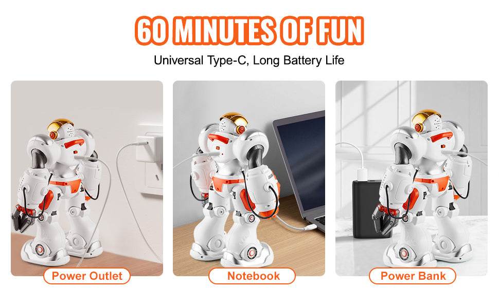 RC VEVOR Interactive Remote Control Battle Robot for Kids - Programmable Dancing and Walking Toy with Bullets - ToylandEU