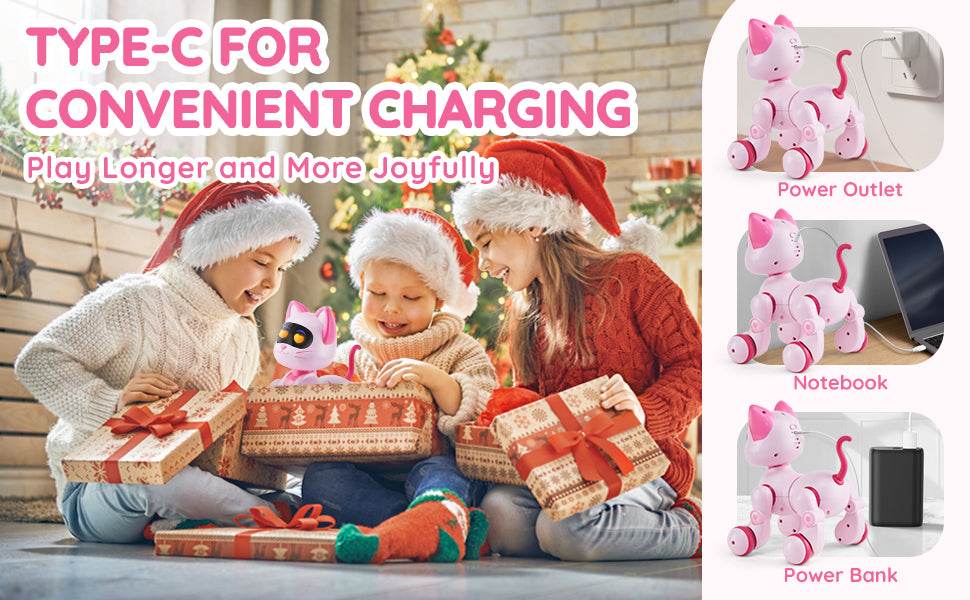 RC VEVOR Programmable Remote Control Cat Robot with Voice Commands and Touch-Sense Music - Fun Stunt Toy for Kids 3-6 Years - ToylandEU