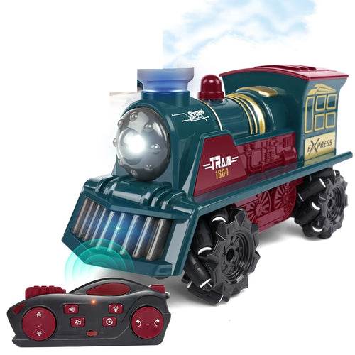 RC Vintage RC Smoke-Simulating Train: Exciting Radio-Controlled Stunts with Atmosphere Lights - ToylandEU