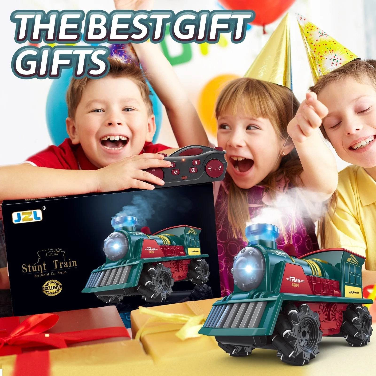 RC Vintage RC Smoke-Simulating Train: Exciting Radio-Controlled Stunts with Atmosphere Lights - ToylandEU