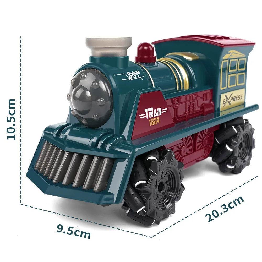 RC Vintage RC Smoke-Simulating Train: Exciting Radio-Controlled Stunts with Atmosphere Lights - ToylandEU