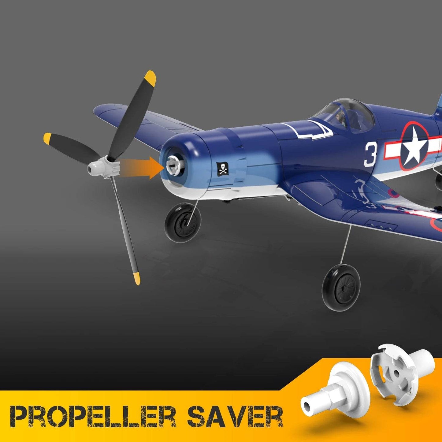 RC Volantexrc F4U Corsair 400mm Wingspan Remote Control Aerobatic RC Fighter Plane with 2.4G 4CH EPP Foam Design - ToylandEU