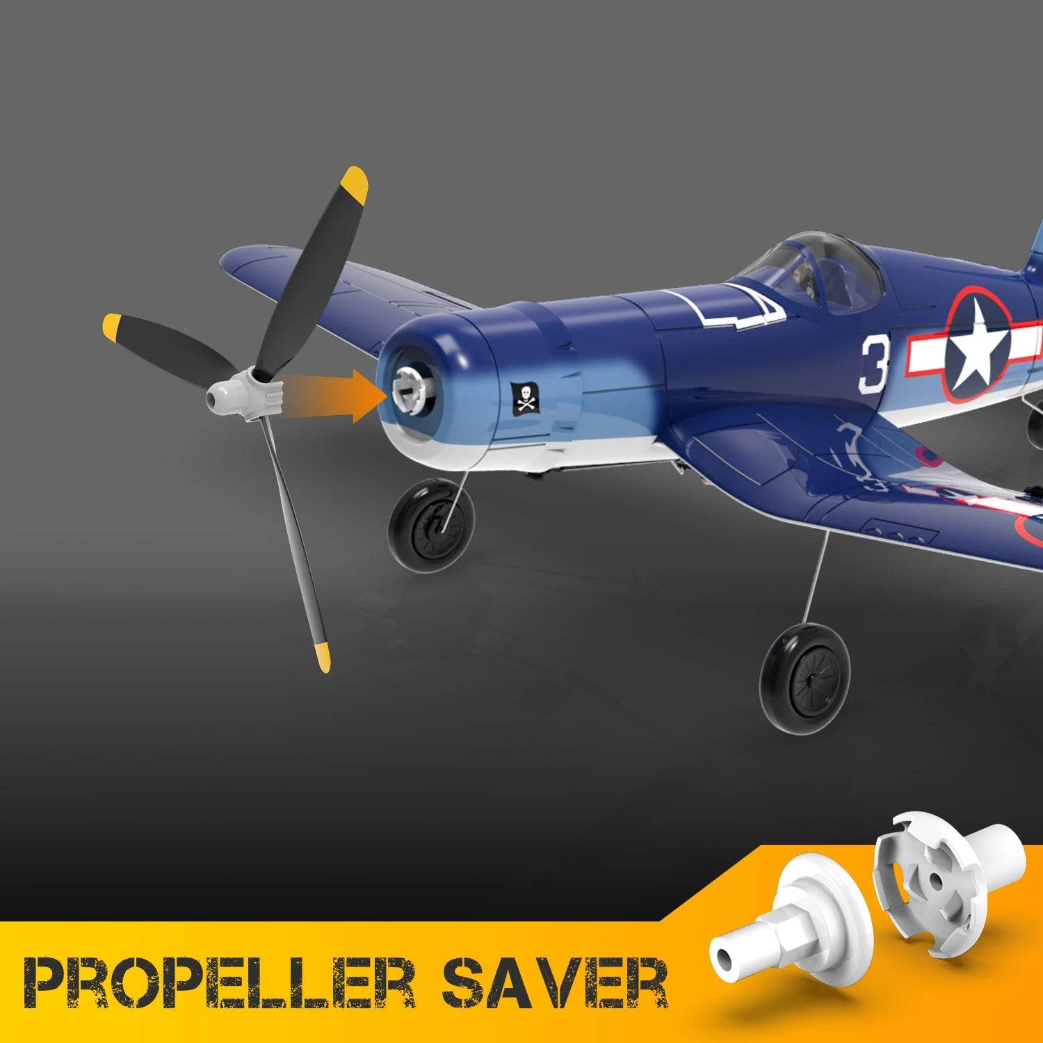 RC Volantexrc F4U Corsair 400mm Wingspan Remote Control Aerobatic RC Fighter Plane with 2.4G 4CH EPP Foam Design - ToylandEU