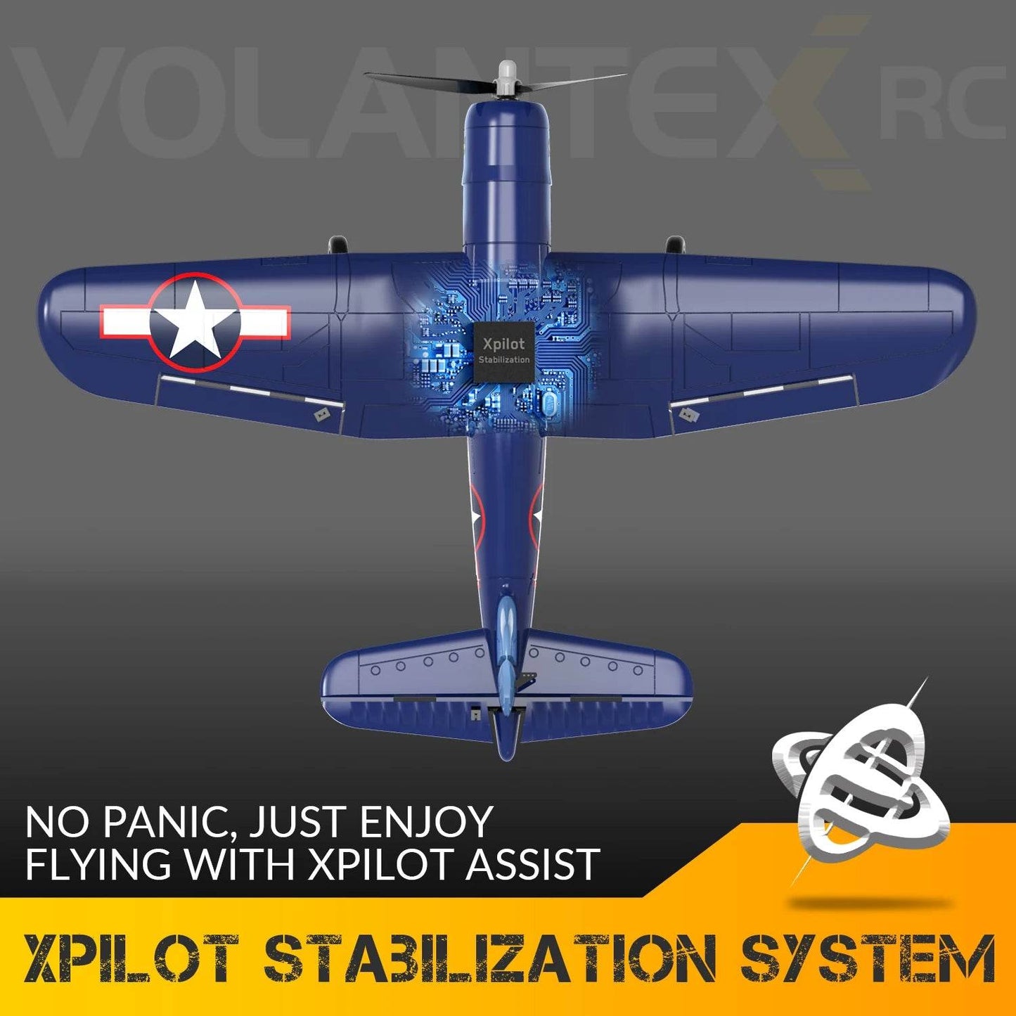 RC Volantexrc F4U Corsair 400mm Wingspan Remote Control Aerobatic RC Fighter Plane with 2.4G 4CH EPP Foam Design - ToylandEU