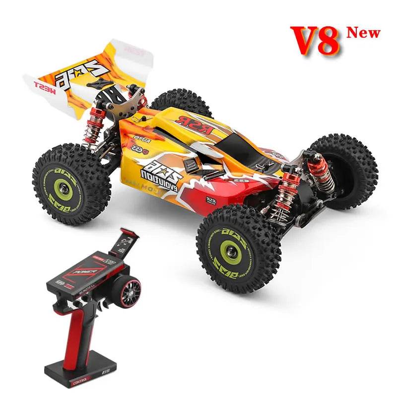 RC WL 144010 V8 1:14 Scale 4WD High-Speed Brushless Motor RC Drift Car - 75Km/H Off-Road Racing Vehicle for Kids - ToylandEU
