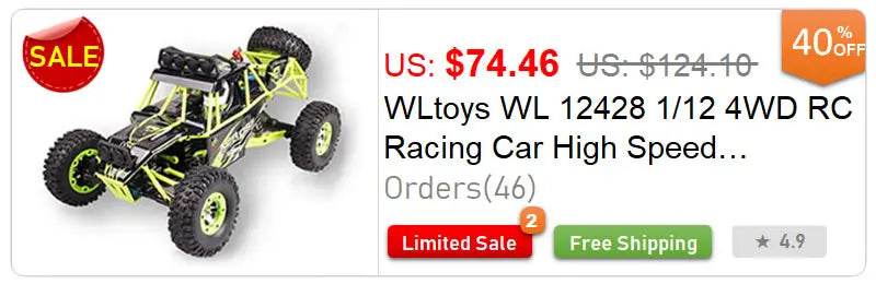 RC WL 144010 V8 1:14 Scale 4WD High-Speed Brushless Motor RC Drift Car - 75Km/H Off-Road Racing Vehicle for Kids - ToylandEU