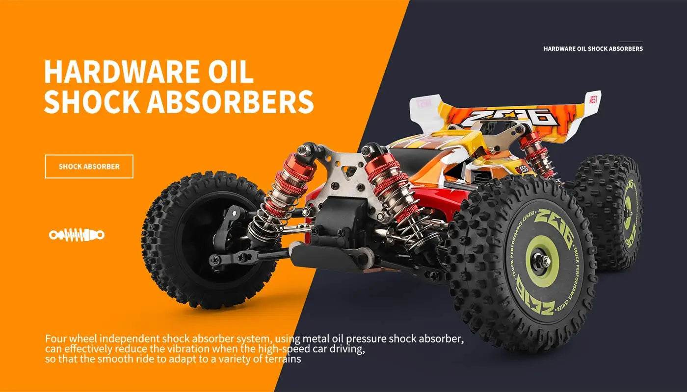 RC WL 144010 V8 1:14 Scale 4WD High-Speed Brushless Motor RC Drift Car - 75Km/H Off-Road Racing Vehicle for Kids - ToylandEU