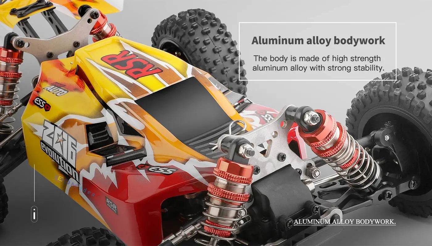 RC WL 144010 V8 1:14 Scale 4WD High-Speed Brushless Motor RC Drift Car - 75Km/H Off-Road Racing Vehicle for Kids - ToylandEU