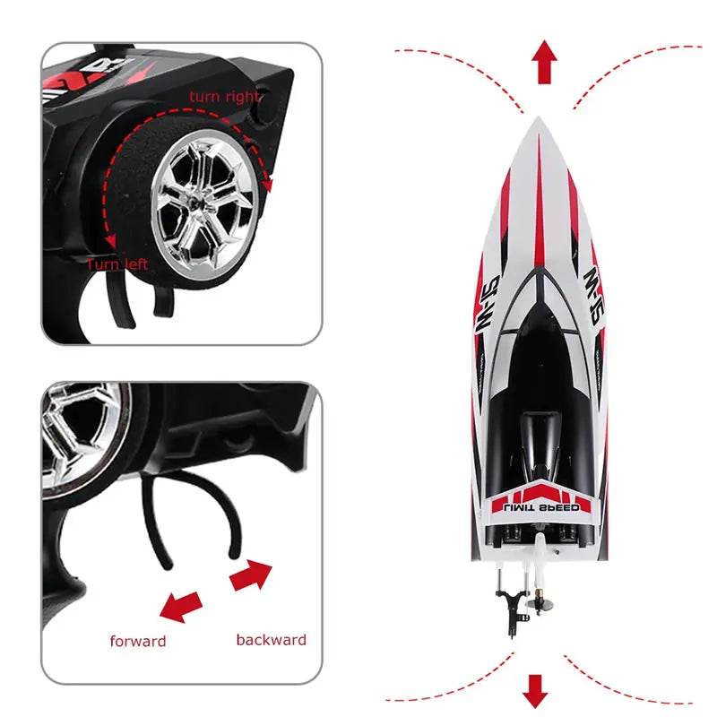 RC WL 912-A High-Speed RC Racing Boat - 35KM/H Remote Control Speedboat with Capsize Protection - Perfect Gift for Boys and Kids - ToylandEU