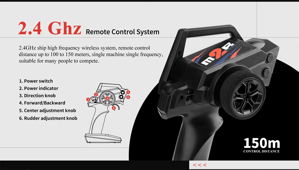 RC WL916 High-Speed 2.4G Brushless RC Boat with LED Lights & Water Cooling System - 60km/h Fast Remote Control Model - ToylandEU