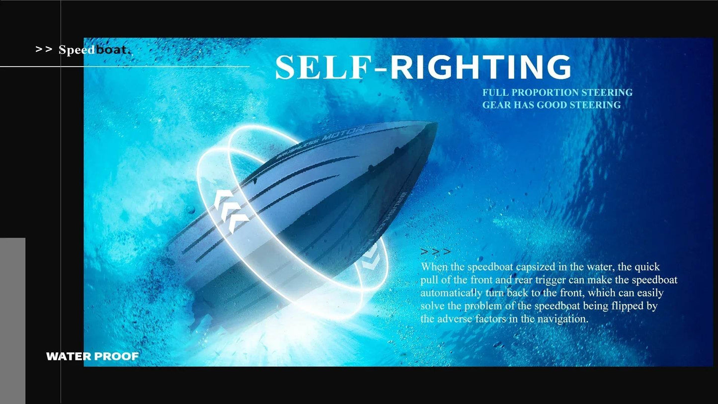 RC WL916 WL912-A 55KM/H Brushless High-Speed RC Racing Boat with 2200mAh Battery - Remote Control Speedboat for Ages 14+ - ToylandEU