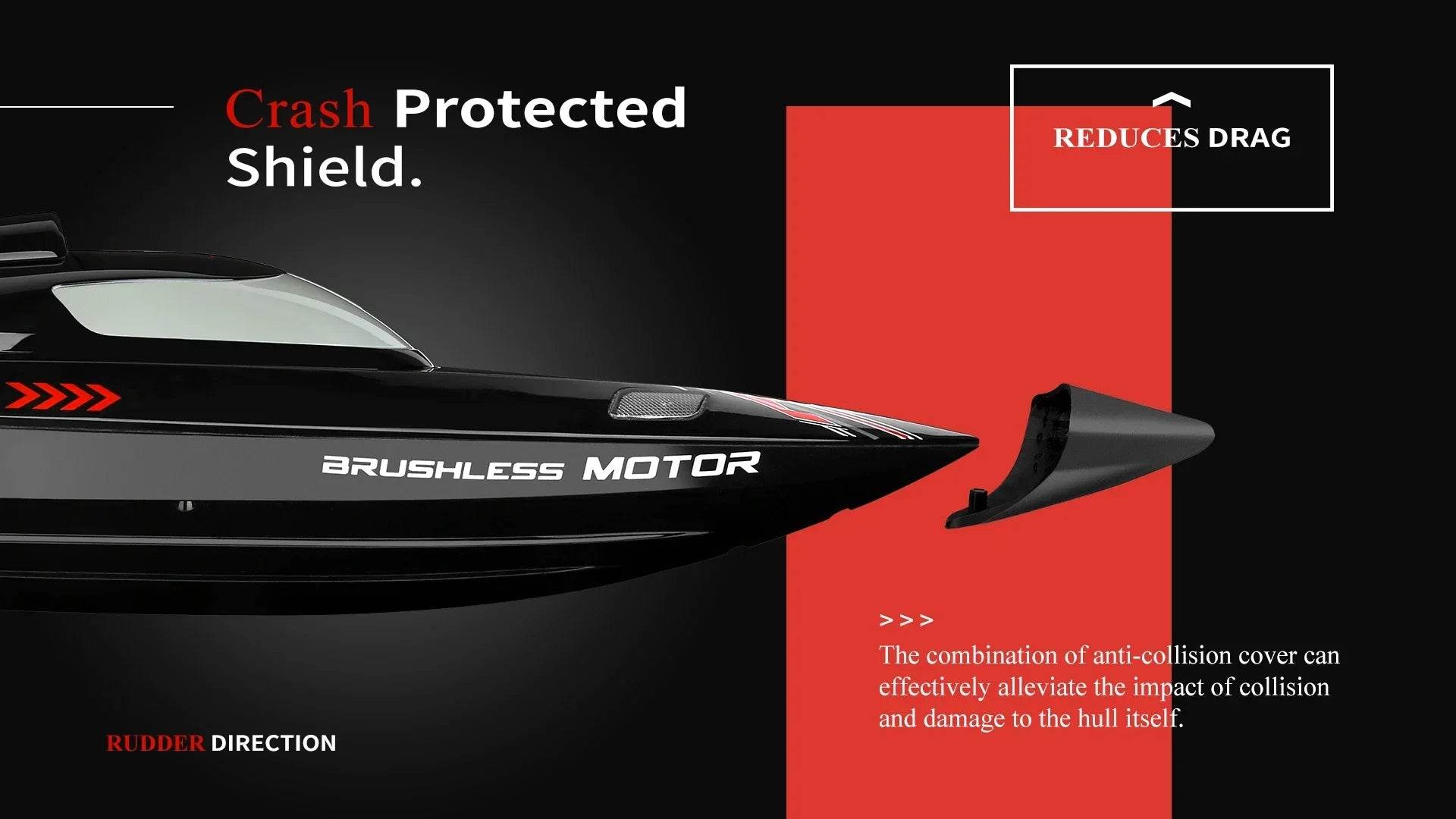 RC WL916 WL912-A 55KM/H Brushless High-Speed RC Racing Boat with 2200mAh Battery - Remote Control Speedboat for Ages 14+ - ToylandEU