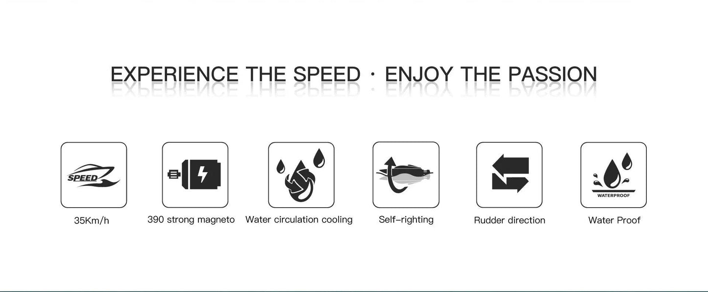 RC WL916 WL912-A 55KM/H Brushless High-Speed RC Racing Boat with 2200mAh Battery - Remote Control Speedboat for Ages 14+ - ToylandEU