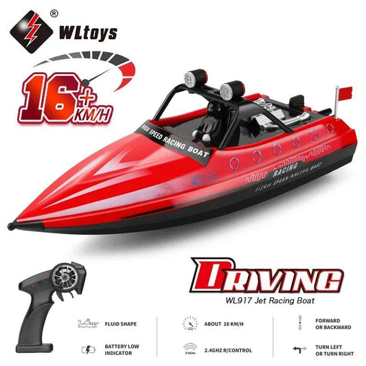 RC WL917 High-Speed RC Boat - 2.4G Electric Waterproof Remote Control Speedboat for Boys - ToylandEU