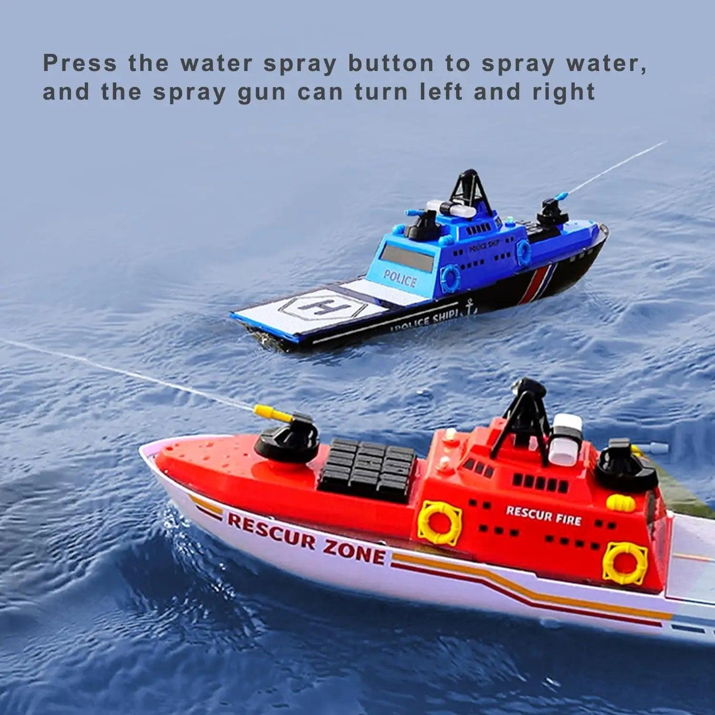  RC Warship 22in 56cm Length 8WD 2.4G LED | Toylandeu™ 